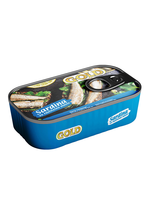 Gold sardines in vegetable oil 125 g